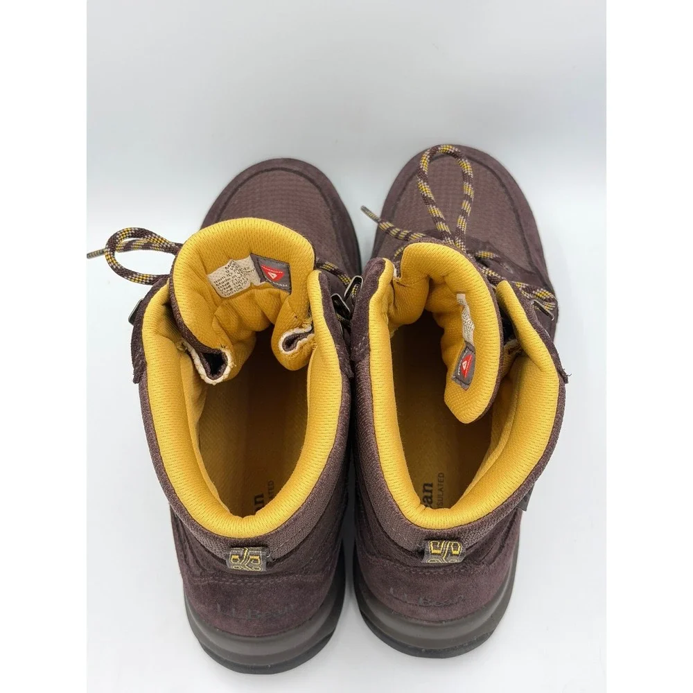 L.L. Bean Hiking Boots Mens 9 Wide Brown Suede Primaloft TEK 2.5